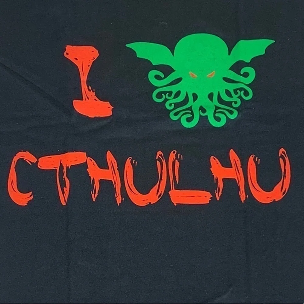 H.P. Lovecraft I Love Cthulu black t shirt new